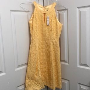 NWT White House Black Market yellow dress